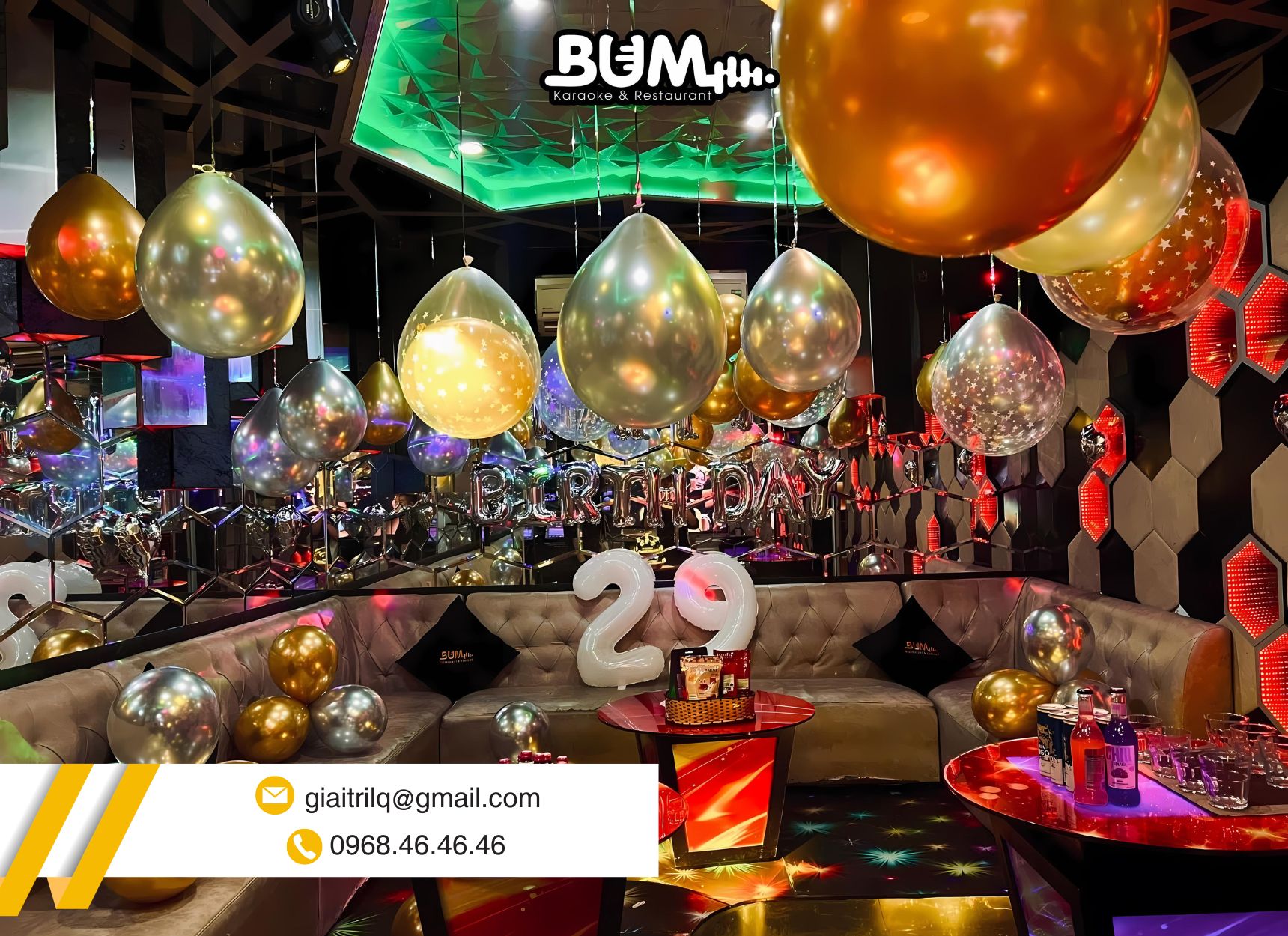 Mẫu trang trí tiệc sinh nhật tại phòng karaoke: Mẫu 5